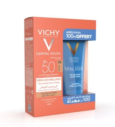 Vichy Capital soleil creme anti-brillant Teinte + apres soleil 100ml pack