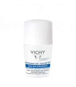 VICHY DEODORANT 24H² TOUCHER SEC SANS SELS D'ALUMINIUM ROLL-ON 50ML