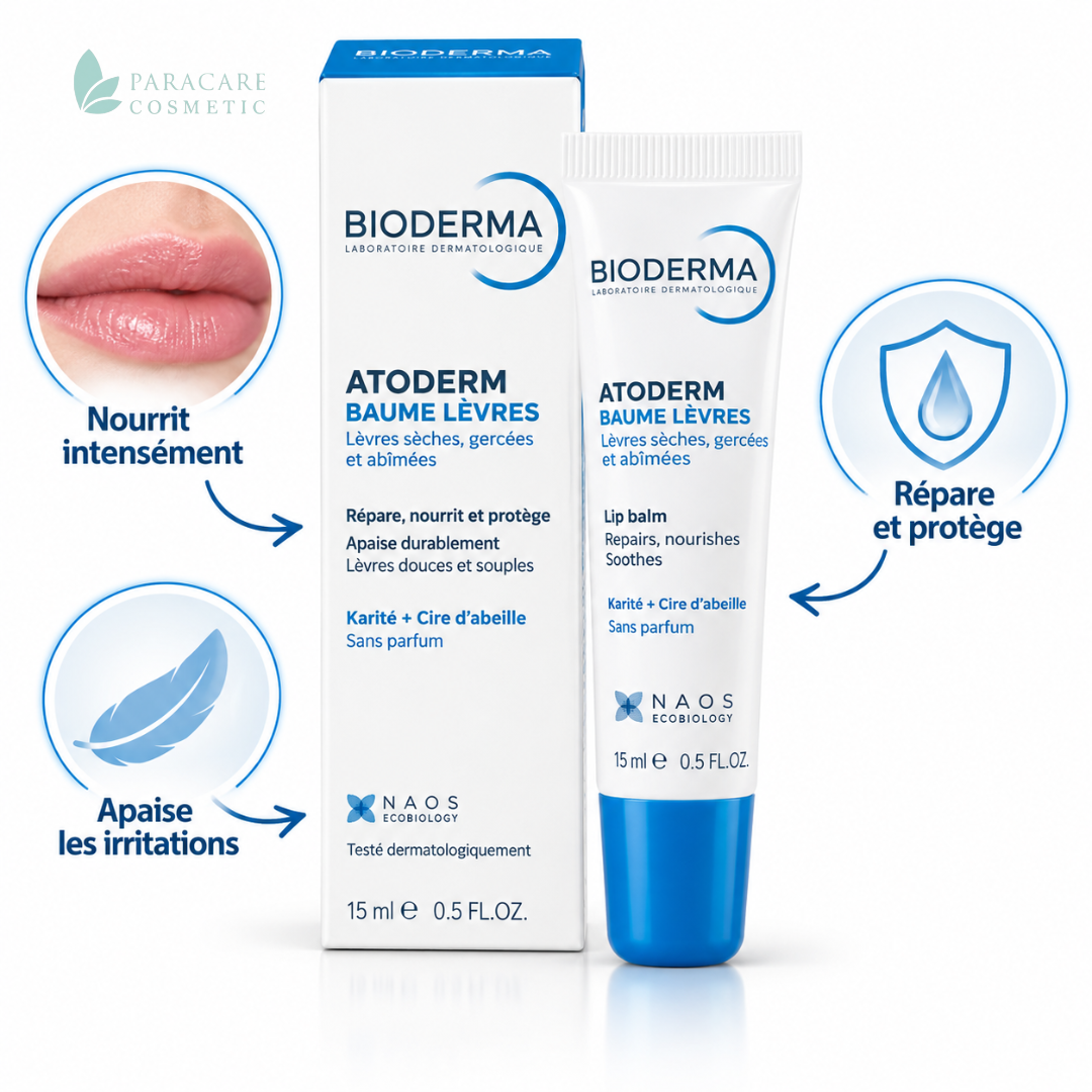 BIODERMA ATODERM LEVRES BAUME REPARATEUR 15ML