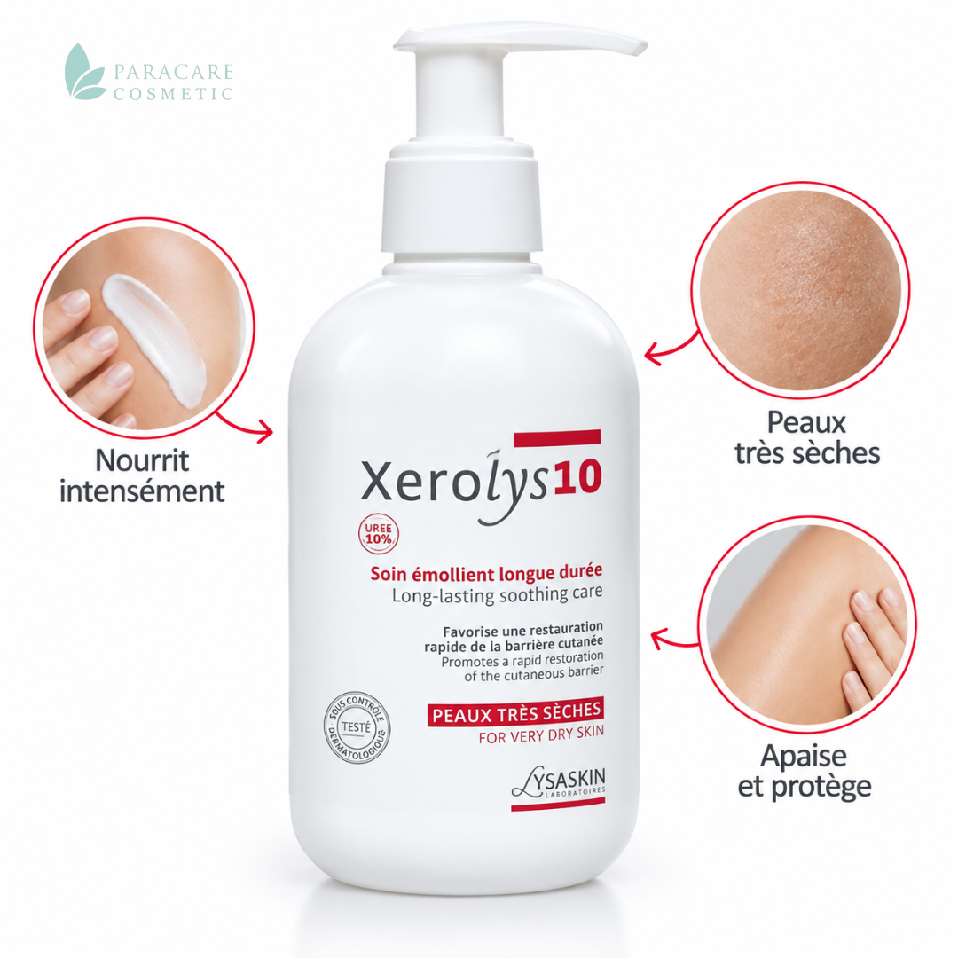 LCA PHARMA XEROLYS 10 LYSASKIN PEAUX TRES SECHES 200ML